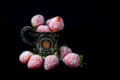 Frozen strawberries goblet