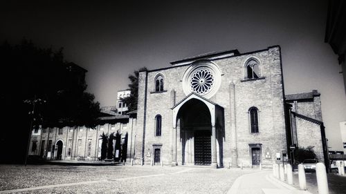 Facade of temple against sky