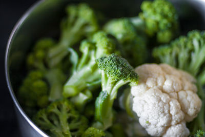 High angle view of vegetables in bowl