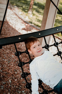 Portrait of smiling girl in playground