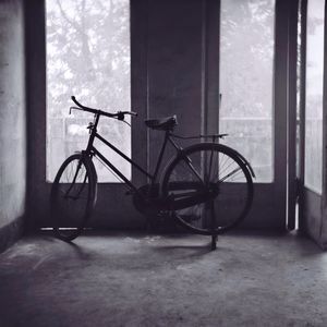 Bicycle on window