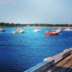 Boats in sea