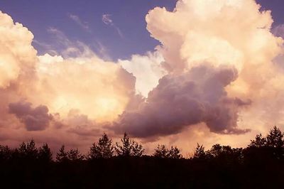 Dramatic sky over landscape