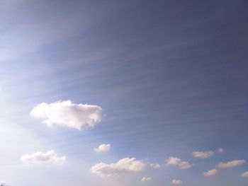 Low angle view of clouds in sky