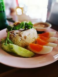 Close-up of food in plate