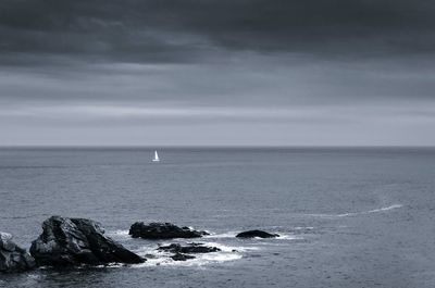 Scenic view of sea against sky