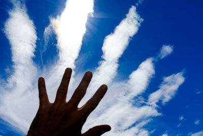 Low angle view of cloudy sky