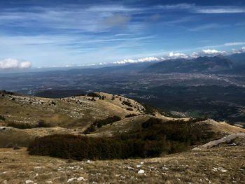 Aerial view of landscape against sky