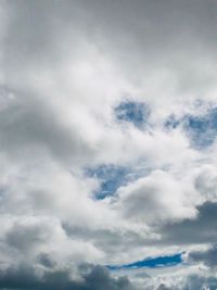 Low angle view of clouds in sky