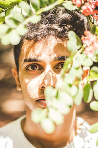 Close-up portrait of young man