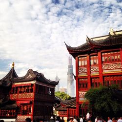 Low angle view of building against sky