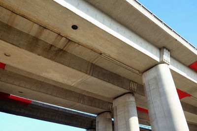 Low angle view of bridge against sky