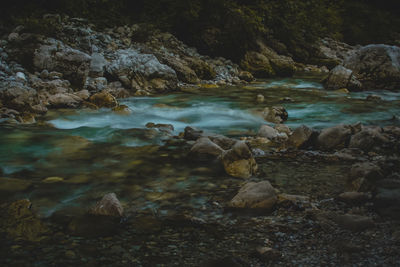 Rocks in sea