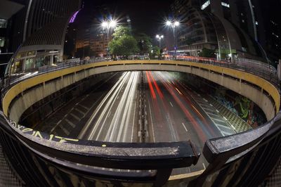 Light trails at night