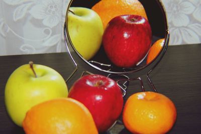 Close-up of fruits on table