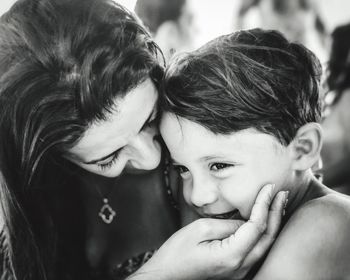 Portrait of mother with baby