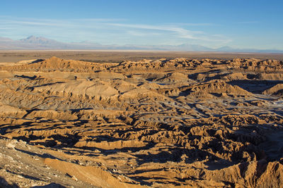 Scenic view of dramatic landscape against sky