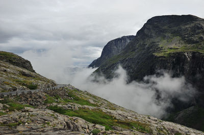 Scenic view of mountain against sky