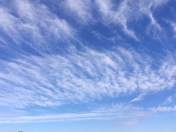 Low angle view of cloudy sky