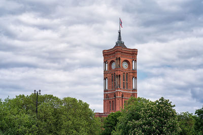 Low angle view of church against sky