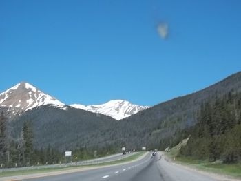 Country road passing through mountains