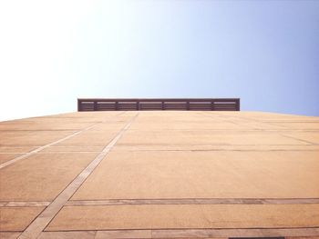 Low angle view of building against clear sky