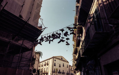 Low angle view of buildings against sky