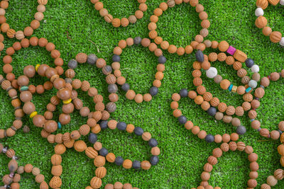 High angle view of vegetables on field