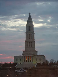 View of tower at sunset
