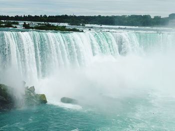 Scenic view of waterfall