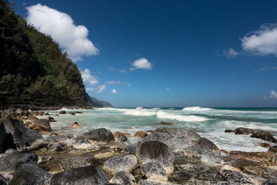 Scenic view of sea against sky