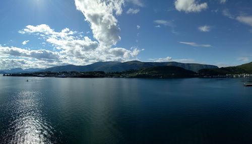 Scenic view of river against sky