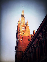 Low angle view of church against sky