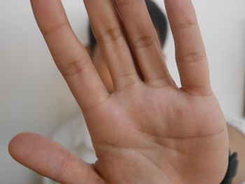 Close-up of human hand