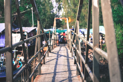 Old rusty metal bridge