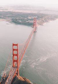 High angle view of golden gate bridge