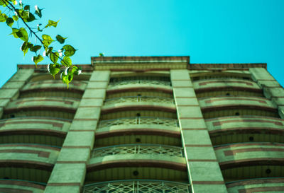 Low angle view of building against clear sky