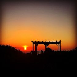 Silhouette of trees at sunset