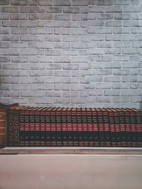 View of brick wall in building