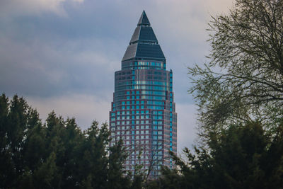 Low angle view of skyscrapers against sky