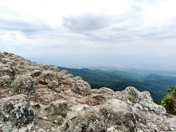 Scenic view of mountain against sky