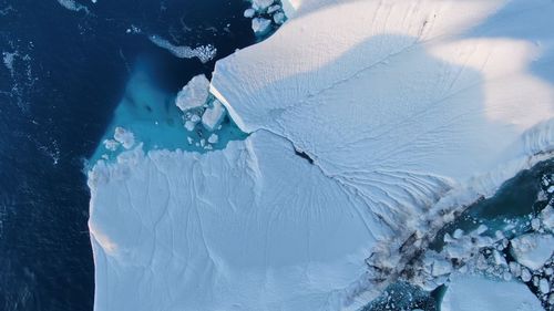 Close-up of snow covered landscape