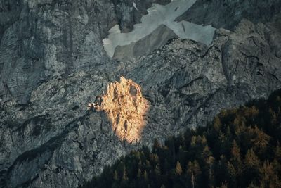 Scenic view of mountain in sunset