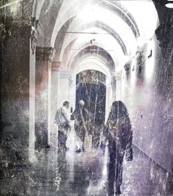 Woman standing in water