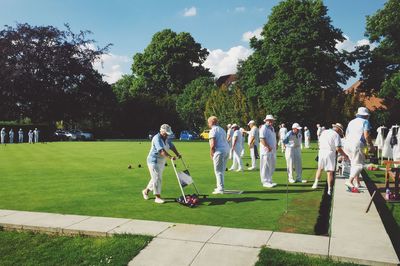 Group of people in park