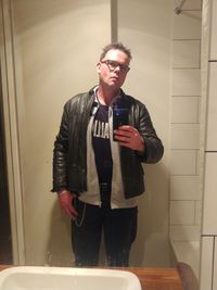 Young man looking at camera