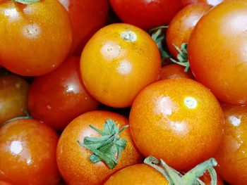 Full frame shot of oranges in market