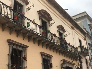 Low angle view of buildings against sky