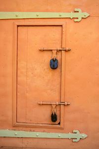 Close-up of closed door