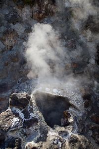 High angle view of volcano